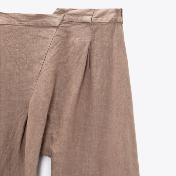 NWT Zara Asymmetric Linen Pants XS - Picture 6 of 6